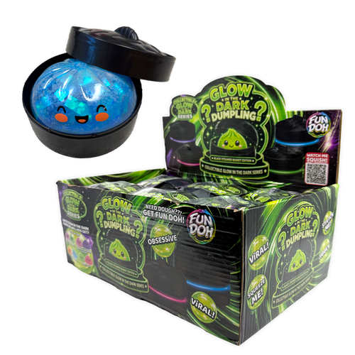 Fun Doh Glow-in-the-Dark Mystery Dumpling Squishy Toy Black