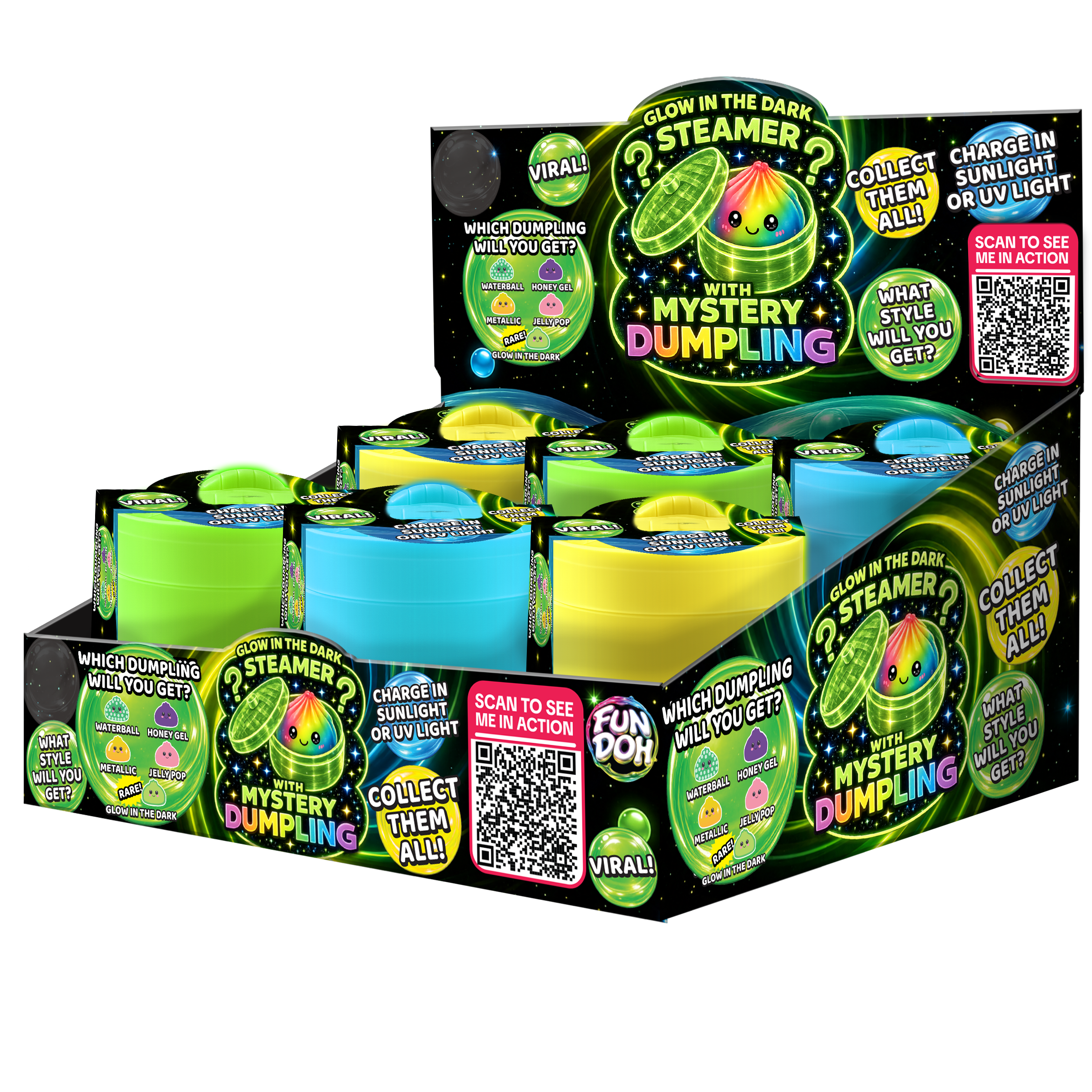 Fun Doh Glow-in-the-Dark Mystery Dumpling Squishy Toy